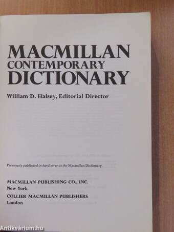 Macmillan Contemporary Dictionary