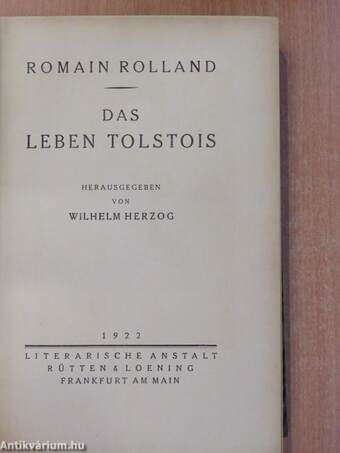 Das leben Tolstois