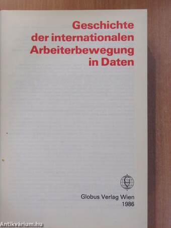 Geschichte der internationalen Arbeiterbewegung in Daten