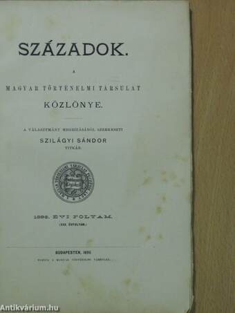 Századok 1896. deczember 15.