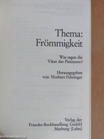 Thema: Frömmigkeit