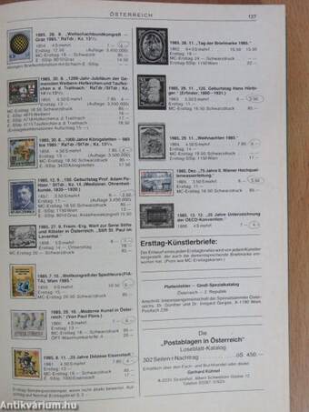 ANK »Austria« Netto - Katalog 1986.