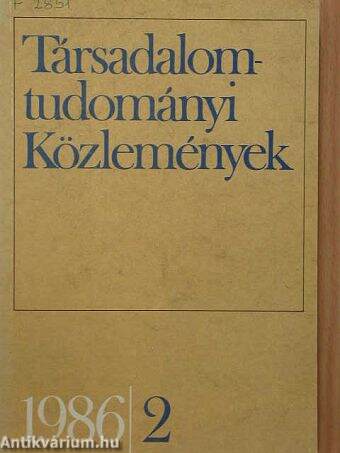 Társadalomtudományi Közlemények 1986/2.