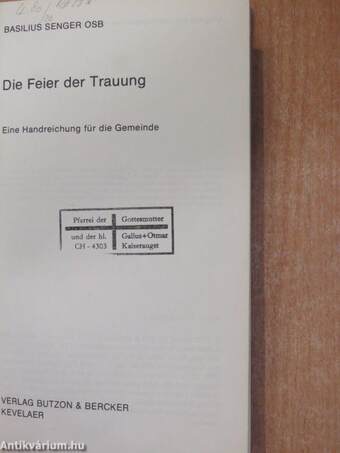 Die Feier der Trauung