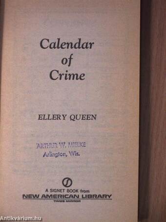 Calendar of Crime