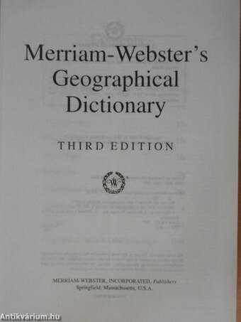 Merriam-Webster's Geographical Dictionary