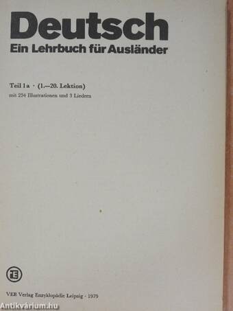 Deutsch - Ein Lehrbuch für Ausländer 1/a