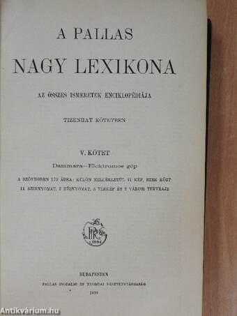 A Pallas Nagy Lexikona V. (töredék)