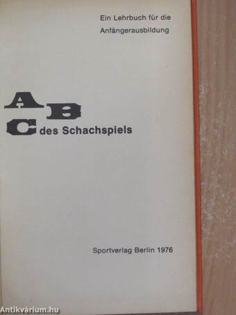 ABC des Schachspiels