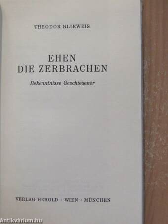 Ehen die Zerbrachen