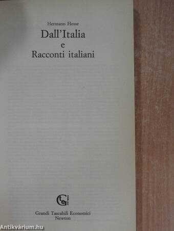 Dall' Italia e Racconti italiani