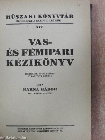 Vas- és fémipari kézikönyv