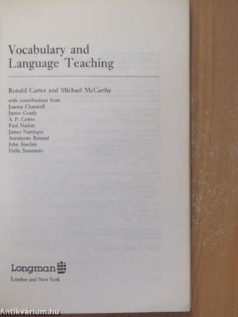 Vocabulary and Language Teaching