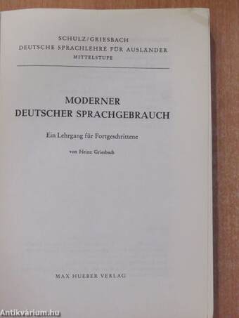 Moderner Deutscher Sprachgebrauch