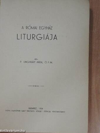 A római egyház liturgiája