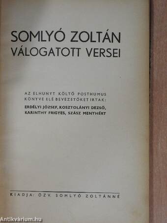Somlyó Zoltán válogatott versei