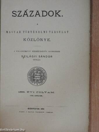 Századok 1895. deczember 15.