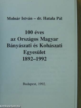 Az OMBKE története 1892-1992 (minikönyv) - Plakettel