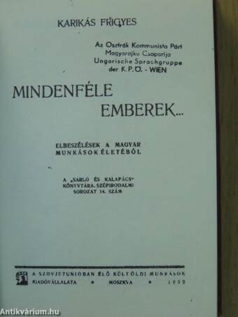 Mindenféle emberek (minikönyv)