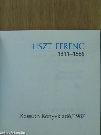 Liszt Ferenc (minikönyv) (számozott) - Plakettel