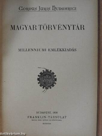 1935. évi törvénycikkek