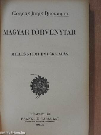 1928. évi törvénycikkek