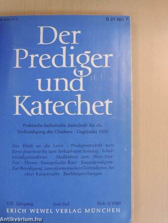 Der Prediger und Katechet 1989. (nem teljes)