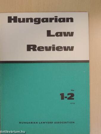 Hungarian Law Review 1-2/1978.