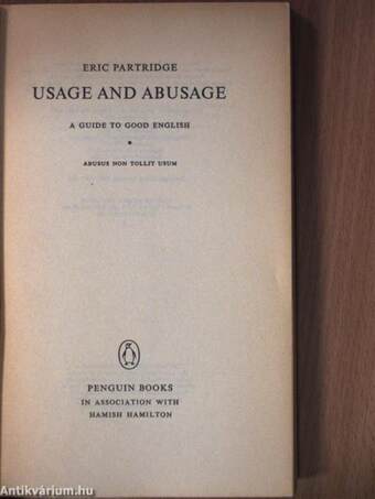 Usage and Abusage