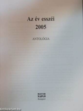 Az év esszéi 2005