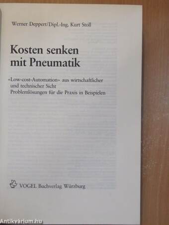 Kosten senken mit Pneumatik