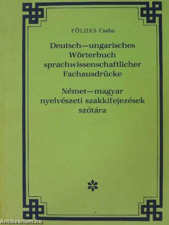 Német-magyar nyelvészeti szakkifejezések szótára