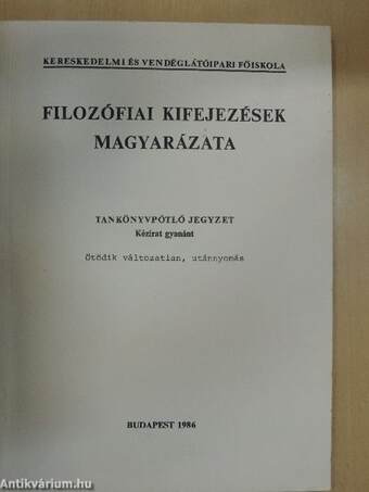 Filozófiai kifejezések magyarázata