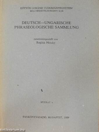Deutsch-Ungarische phraseologische sammlung