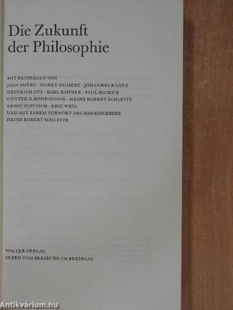 Die Zukunft der Philosophie