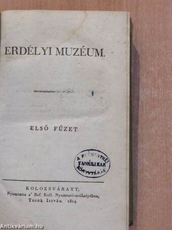 Erdélyi muzéum I-II.