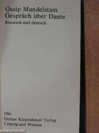 Gespräch über Dante