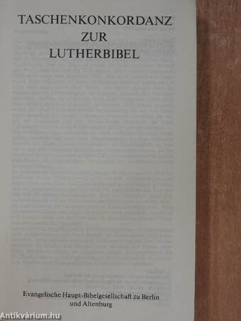 Taschenkonkordanz zur Lutherbibel