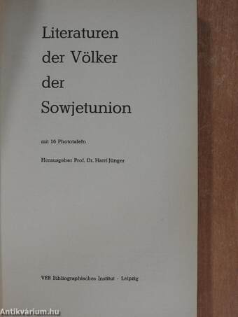 Literaturen der Völker der Sowjetunion