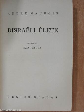 Disraeli élete