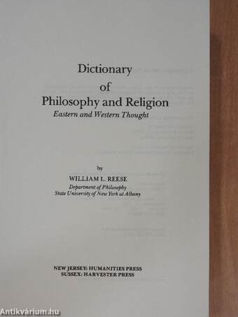 Dictionary of Philosophy and Religion