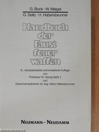 Handbuch der Faustfeuerwaffen