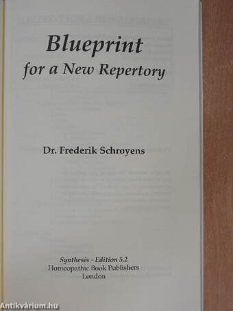 Blueprint for a New Repertory