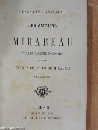 Les amours de Mirabeau