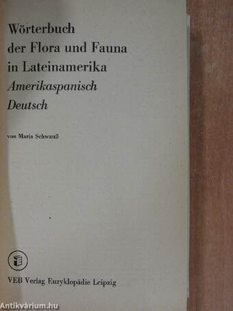 Wörterbuch der Flora und Fauna in Lateinamerika