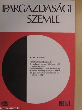 Ipargazdasági Szemle 1988/1-4.