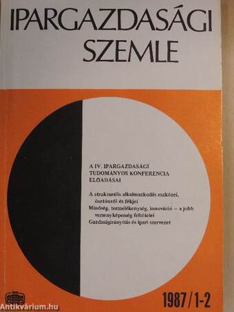 Ipargazdasági Szemle 1987/1-4.