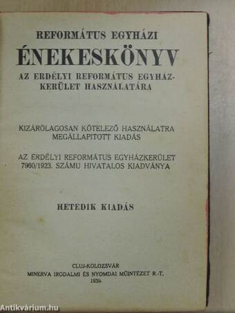 Református egyházi énekeskönyv