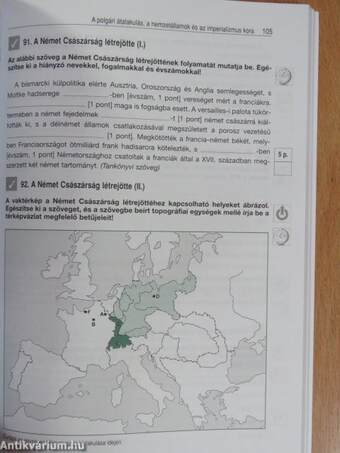 Feladatgyűjtemény az új történelem érettségihez/Megoldókulcs a történelem érettségi feladatgyűjtemény 11. évfolyamos kötetéhez