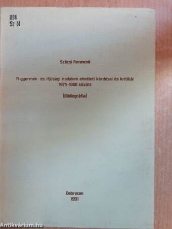 A gyermek- és ifjúsági irodalom elméleti kérdései és kritikái 1975-1980 között